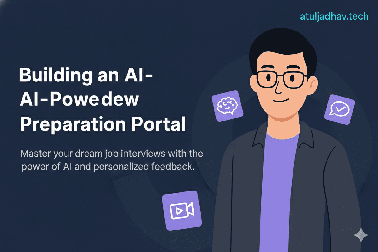 A user practicing for an interview on an AI-powered platform.